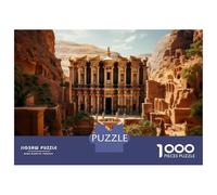 Rompecabezas De 1000 Piezas para Adolescentes Petra The Lost City of Stone Rompecabezas para Adultos Juguete Decoración De Pared Patrón De Montaje Gran Regalo para Jugar 70x50cm/1000pcs