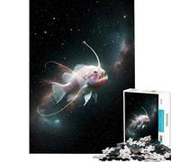 Rompecabezas de 1000 Piezas para Adolescentes Pez Pescador en el Espacio Difícil y desafiante Decoración de Pared Juguetes DIY para Mayores de 14 años Juego de Rompecabezas Incluido (38x52cm)