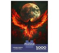 Rompecabezas De 1000 Piezas para Adolescentes Phoenix Full Moon Rompecabezas para Adultos Juegos De Relajación Montaje De Patrones Diversión En Casa Actividades, 38x26cm/1000pcs