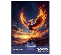 Rompecabezas De 1000 Piezas para Adolescentes Phoenix Rising Fantasy Art Print-2 Rompecabezas para Adultos Juegos Relajantes Alivia El Estrés Ayuda A Ejercitar El Cerebro 38x26cm/1000pcs