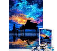 Rompecabezas de 1000 Piezas para Adolescentes Piano bajo Cielo Estrellado Juguetes de Bricolaje Regalos para Mujeres y Hombres Juego práctico para fomentar el Amor en Pareja tamaño 50x75cm