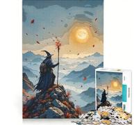 Rompecabezas de 1000 Piezas para Adolescentes Pico de la Montaña Mágica en Otoño Juegos Educativos Carrera de Velocidad con Las Manos Colección de Artistas Bellas Artes 50x75cm