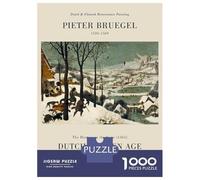 Rompecabezas De 1000 Piezas para Adolescentes Pieter Bruegels Hunters in The Snow Rompecabezas para Adultos Juguetes DIY Pero Divertidos Y Humorísticos Cumpleaños 52x38cm/1000pcs