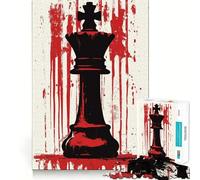 Rompecabezas de 1000 piezas para adolescentes pieza de ajedrez de la Reina Sangrienta,arte de corte exacto,juego para ejercitar la mente,juego para relajarse,arte navideño para el tiempo libre 50x75cm