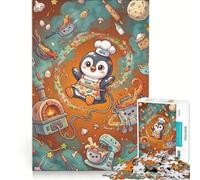 Rompecabezas de 1000 Piezas para Adolescentes Pingüino Chef Divertido cocinando, Juego práctico, Ideal para Pasar el Tiempo en casa, cumpleaños y Navidad 50x75cm