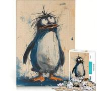 Rompecabezas de 1000 Piezas para Adolescentes Pingüino perdido Juguete antiestrés Ideal para la diversión Familiar Regalo para Amigos y Familiares 50x75cm