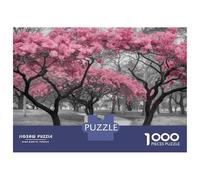 Rompecabezas De 1000 Piezas para Adolescentes Pink Blossom Pathway Rompecabezas Juegos Relajantes Regalos para Mujeres Cumpleaños 38x26cm/1000pcs