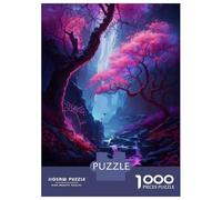 Rompecabezas De 1000 Piezas para Adolescentes Pink Cherry Blossom Cave Rompecabezas para Adultos Juego Familiar Regalos De Decoración Amigos Y Familiares 52x38cm/1000pcs