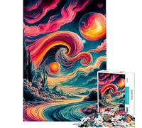 Rompecabezas de 1000 Piezas para Adolescentes Pintando al Mundo Rosa Rompecabezas para Adultos Juegos relajantes Regalos para Mujeres cumpleaños y Navidad (tamaño 50x75cm)