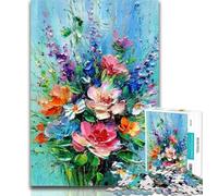 Rompecabezas de 1000 Piezas para Adolescentes, Pintura al óleo de tulipán, 1000 Piezas para Adolescentes, antiestrés, desafío difícil, decoración del hogar, Juguetes de 26x38cm