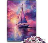 Rompecabezas de 1000 Piezas para Adolescentes, Pintura al óleo de velero, difícil de completar, Pero Divertido y Divertido, Regalo de cumpleaños, Regalos, Arte de Pared, 50x75cm