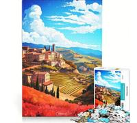 Rompecabezas de 1000 Piezas para Adolescentes Pintura al óleo del Priorat España Juguetes para armar desafiante para completar Regalo de cumpleaños o para viajeros 38x52cm