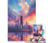 Rompecabezas de 1000 Piezas para Adolescentes, Pintura artística de Chicago, Juegos educativos, Entrena tu Cerebro y Tus Manos, colección de Artistas, Bellas Artes 50x75cm