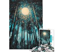 Rompecabezas de 1000 Piezas para Adolescentes Pintura de Bosque Iluminado por la Luna Rompecabezas para Adultos Juguete de decoración de Pared patrón de Montaje cumpleaños