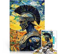Rompecabezas de 1000 Piezas para Adolescentes Pintura de gladiadores Romanos Desafiante Difícil con póster a Juego y Hoja de Trivia 38x26cm