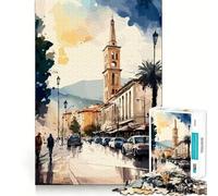 Rompecabezas de 1000 piezas para adolescentes,pintura de la capital de Bulgaria,juego de bordes limpios,juguete de desarrollo cognitivo,juego de entretenimiento,regalo de decoración navideña (38x26cm)