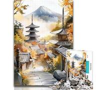 Rompecabezas de 1000 Piezas para Adolescentes, Pintura de Paisaje japonés, 1000 Piezas para Adultos, antiestrés, desafío difícil, Regalo de Amigo Secreto, 50x75cm