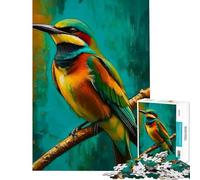 Rompecabezas de 1000 Piezas para Adolescentes Pintura de un abejaruco en una Rama Juego Educativo desafiante Juguete para divertirse en Familia Gran Regalo (Tamaño 38x26cm)