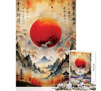 Rompecabezas de 1000 Piezas para Adolescentes Pinturas clásicas Chinas decoración del hogar Juguetes Ideas de Regalo Juego de ingenio con póster a Juego y Hoja de Trivia tamaño 38x26cm