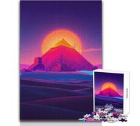 Rompecabezas de 1000 Piezas para Adolescentes, pirámide, Atardecer, Juego Educativo Familiar, desafío difícil, Regalo de cumpleaños, tamaño 38x52cm