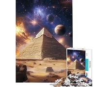 Rompecabezas de 1000 Piezas para Adolescentes Pirámide en el Cosmos Juego Educativo Juguete Juego Intelectual Regalos para Mujeres y Hombres Un desafío difícil (tamaño 75x50cm)