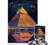 Rompecabezas de 1000 Piezas para Adolescentes Pirámide en el Cosmos Rompecabezas para Adultos Juguete Decoración de Pared Difícil Oferta como Regalo para Toda la Familia (Tamaño 38x52cm)