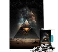 Rompecabezas de 1000 Piezas para Adolescentes Pirámide Espacial Juguete Juego Intelectual Juegos educativos antiestrés Regalos de cumpleaños (tamaño 38x26cm)