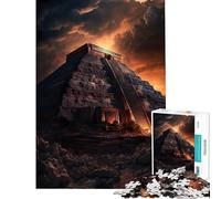 Rompecabezas de 1000 Piezas para Adolescentes Pirámide Maya Mística Diversión en casa Regalos para Mujeres Juegos Familiares para Mayores de 14 años 50x75cm