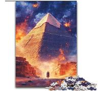 Rompecabezas de 1000 Piezas para Adolescentes, pirámides nocturnas, un desafío difícil para aliviar el estrés, Regalo de Amigo Secreto para Mayores de 14 años tamaño 26x38cm