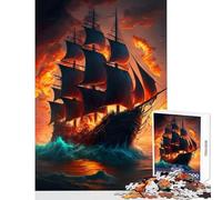 Rompecabezas de 1000 Piezas para Adolescentes Piratas del Océano Juguete Educativo Regalos de cumpleaños Juegos Divertidos colección de Artistas Bellas Artes tamaño 38x52cm
