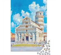 Rompecabezas De 1000 Piezas para Adolescentes Pisa Italy Travel Guide Rompecabezas para Adultos Juguetes Antiestrés Mejora La Memoria Gran Regalo para Jugar 70x50cm/1000pcs