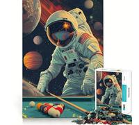 Rompecabezas de 1000 Piezas para Adolescentes Piscina de astronautas,Arte de Bordes precisos,Juguete de Entrenamiento Cerebral,Juego para Pasar un rato Agradable,decoración navideña (38x52cm)