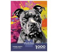 Rompecabezas De 1000 Piezas para Adolescentes Pitbull Pop Art Poster-1 Rompecabezas para Adolescentes Juegos Relajantes Decoración Perfecta Regalos De Cumpleaños Y Únicos 52x38cm/1000pcs