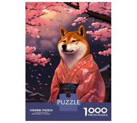 Rompecabezas De 1000 Piezas para Adolescentes Pixel Art Shiba Inu Sakura Rompecabezas para Adultos Juegos Relajantes Decoración Desafío Educativo 70x50cm/1000pcs