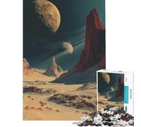 Rompecabezas de 1000 Piezas para Adolescentes Planeta alienígena Desierto Rompecabezas de precisión para Adolescentes Interacción Entre Padres e Hijos cumpleaños 38x52cm
