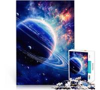 Rompecabezas de 1000 Piezas para Adolescentes Planeta Espacial Abismo neón Actividad Familiar Adecuado para decoración de Escritorio. 38x26cm