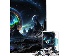 Rompecabezas de 1000 Piezas para Adolescentes Planeta Espectral Juego Familiar Juguetes adictivos para Cultivar la Paciencia Regalo Divertido dificultad Alta (tamaño 38x26cm)