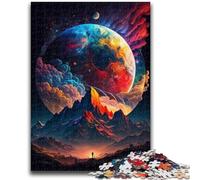 Rompecabezas de 1000 Piezas para Adolescentes, Planetas Coloridos, montañas, antiestrés, desafío difícil, Cada Pieza es única, Juego Familiar desafiante y Divertido, 50x75cm