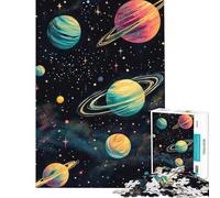 Rompecabezas de 1000 Piezas para Adolescentes Planetas cósmicos Rompecabezas para Adultos Juegos relajantes una Obra de Arte Regalos para Reducir el estrés (tamaño 50x75cm)