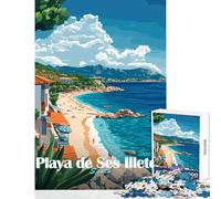 Rompecabezas de 1000 Piezas para Adolescentes Playa De SES Illetes Juguetes de Playa para Hacer tú Mismo Regalos de cumpleaños Juego de ingenio Adecuado para decoración de Escritorio tamaño 38x26cm