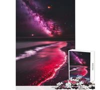 Rompecabezas de 1000 Piezas para Adolescentes Playa Estrellada Brillante Juego Educativo para Mejorar la Memoria y estimular el intelecto (50x75cm)