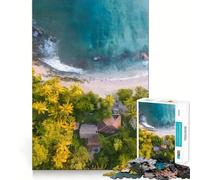 Rompecabezas de 1000 Piezas para Adolescentes Playa Tropical, Vista aérea, decoración Impecable, Juguete para ejercitar la Mente, Juego para Relajarse, Regalo Divertido de Navidad (50x75cm)