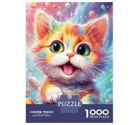 Rompecabezas De 1000 Piezas para Adolescentes Playing Little Cat Rompecabezas para Adultos Juguetes Antiestrés Decoración del Hogar Gran Regalo para Jugar 38x26cm/1000pcs