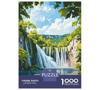Rompecabezas De 1000 Piezas para Adolescentes Plitvice Lakes National Park Rompecabezas para Adultos Juego De Ingenio Decoración Ayuda A Ejercitar El Cerebro 70x50cm/1000pcs