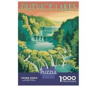 Rompecabezas De 1000 Piezas para Adolescentes Plitvice Lakes Travel Rompecabezas para Adultos Juego Práctico Decoración De Pared Regalos Y Cumpleaños Únicos 52x38cm/1000pcs