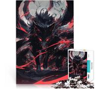 Rompecabezas de 1000 Piezas para Adolescentes Poder del Kitsune Negro desafío Educativo Actividades Divertidas en casa, Regalos de cumpleaños, Regalos de Viaje, 38x26cm