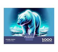Rompecabezas De 1000 Piezas para Adolescentes Polar Bear Art Print Rompecabezas para Adultos Juegos Relajantes Mejora La Memoria Ayuda A Ejercitar El Cerebro 52x38cm/1000pcs