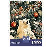 Rompecabezas De 1000 Piezas para Adolescentes Polar Bear Christmas Rompecabezas Juegos Relajantes Decoración De Pared Regalos para Amigos Y Familiares 38x26cm/1000pcs