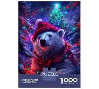 Rompecabezas De 1000 Piezas para Adolescentes Polar Bear Christmas Rompecabezas para Adultos Juegos Divertidos Regalos para Mujeres Desafiantes De Completar 38x26cm/1000pcs
