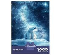 Rompecabezas De 1000 Piezas para Adolescentes Polar Bear in Cosmos Rompecabezas para Adultos Juego Práctico Regalo De Cumpleaños Regalos De Cumpleaños Únicos 38x26cm/1000pcs